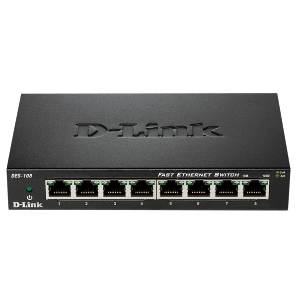 D-Link DES-108 8 Port 10/100 Fast Ethernet Switch