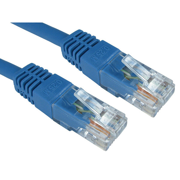 Cat5e Unshielded Twisted Pair Patch Cable Blue - www.Go-Supply.co.uk